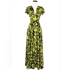 Trashy Diva Camilla Maxi Dress- Fantastical Chartreuse